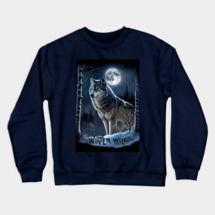 Winter Wolf oil paint Crewneck Sweatshirt